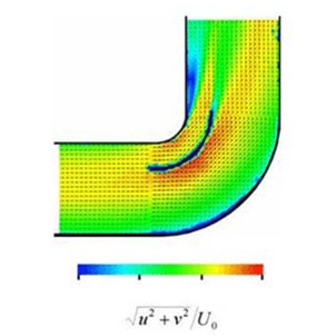 R&D - PIV measurement (elbow pipe flow measurement)